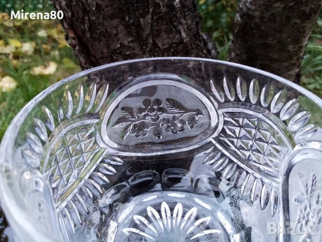 Руска кристална купа / ледарка, снимка 4 - Антикварни и старинни предмети - 52542332