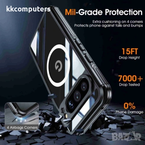 Google Pixel 9 Pro XL Силиконов Калъф Transparent IP54 Life Waterproof TPU и Протектор, снимка 6 - Калъфи, кейсове - 53097771