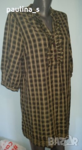 Дизайнерска памучна рокля тип туника "Bon'a partе"® / голям размер , снимка 1 - Рокли - 26226472