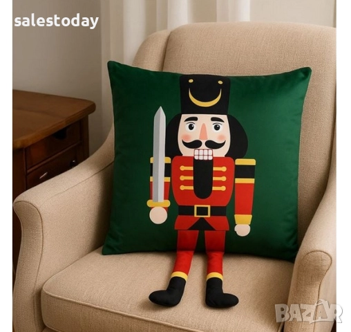 Коледна възглавница 3D, кадифе, 43*41см