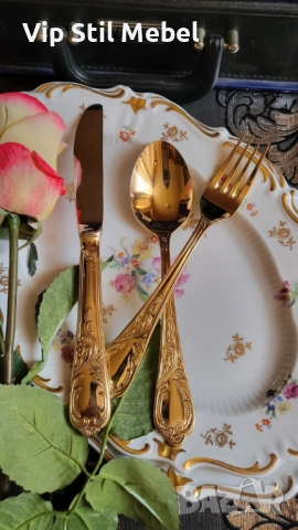 Прибори за хранене Solingen/Солинген 23/24К позлата , снимка 2 - Прибори за хранене, готвене и сервиране - 52048140