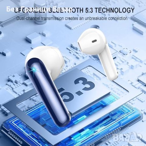 Нови Безжични Bluetooth 5.3 Слушалки с HiFi Звук Подарък, снимка 3 - Bluetooth слушалки - 43569453