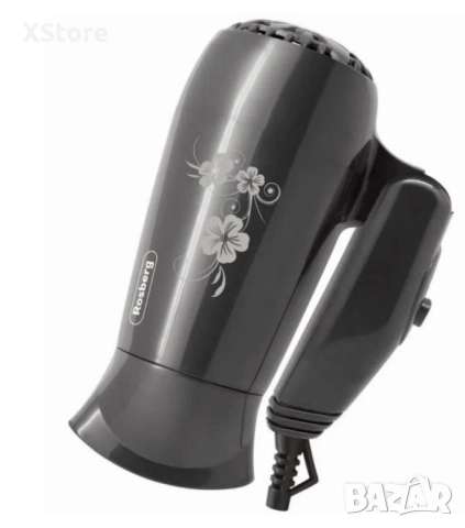 Сешоар Rosberg, 1200W, Черен/Бял, Сгъваема дръжка, снимка 3 - Сешоари - 51859211