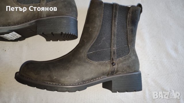 Дамски боти от естествена кожа Clarks №37, снимка 6 - Дамски боти - 44060118