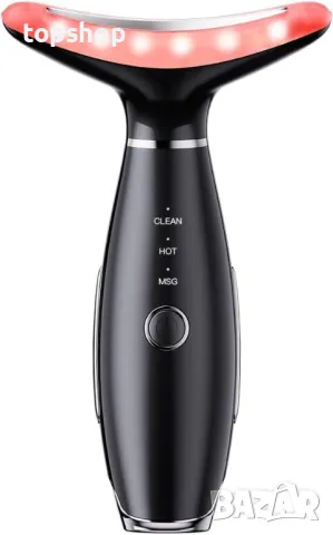 Многофункционален масажор за лице 3 в 1 за грижа за кожата у дома, вибрация, термичен (черен), снимка 6 - Масажори - 50302964