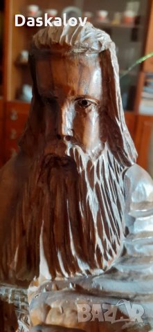 Голяма дървена статуетка, снимка 4 - Антикварни и старинни предмети - 33508105