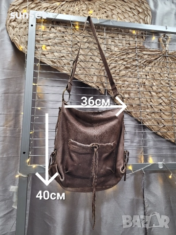 естествена кожа голяма чанта за рамо и през рамо, снимка 5 - Чанти - 51877890