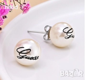 Guess дамски перли обеци обици
