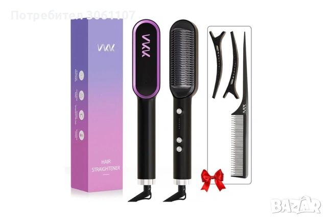Електрическа четка за изправяне на коса VKK 5 нива на температурата