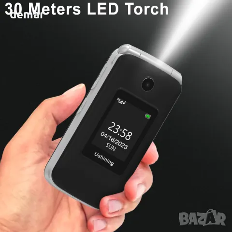 uleway 4G мобилен телефон за възрастни, отключен, голем бутони и голям дисплей, силен звук,SOS бутон, снимка 4 - Други - 49507847