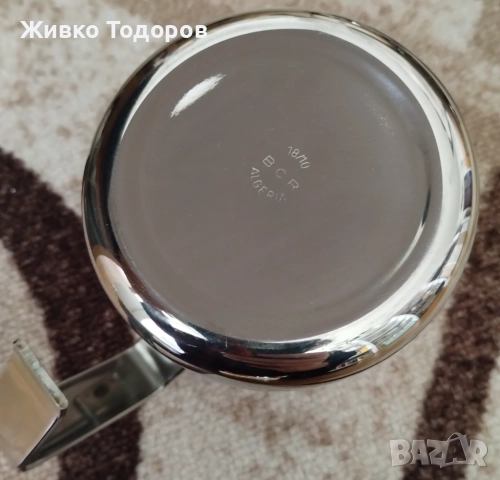 Кана за разпенване на мляко от масивна неръждаема стомана. 500 мл., снимка 3 - Аксесоари за кухня - 52944850