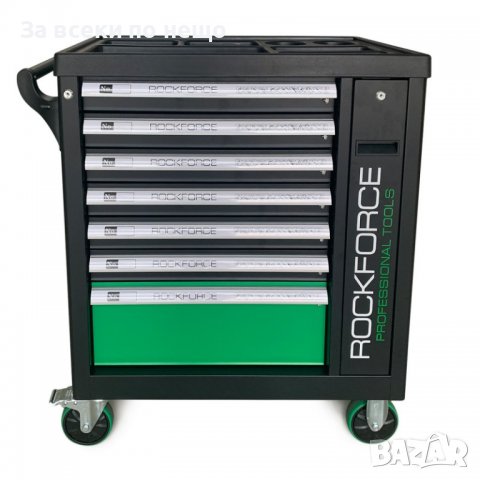 Шкаф с инструменти с 7 чекмеджета – 5 пълни RockForce, снимка 2 - Куфари с инструменти - 39298962