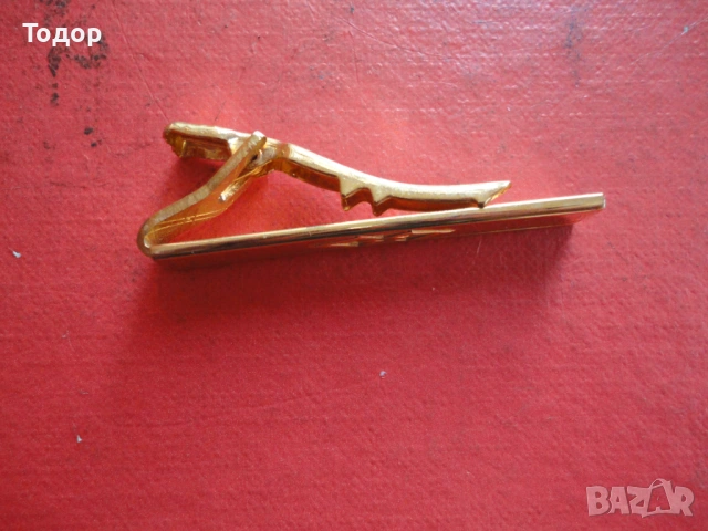 Луксозна позлатена игла щипка за вратовръзка 3, снимка 5 - Други - 53043096