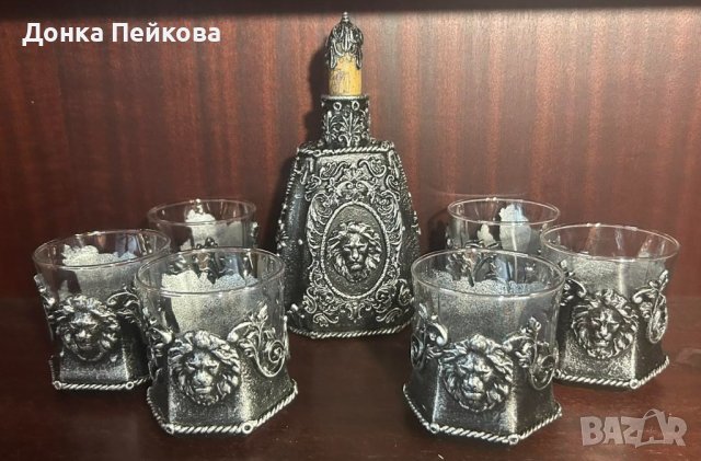 Сервиз за уиски от 7 части ръчна изработка , снимка 5 - Декорация за дома - 43618320