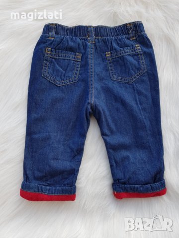 Ватирани дънки 3-6 месеца, снимка 3 - Бебешки дънки - 27668809