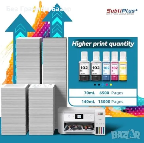 Нови Мастилници 102 BKCMY за EcoTank принтери Тонер касети Epson, снимка 5 - Консумативи за принтери - 49278717