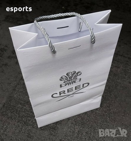 Празна бутикова подаръчна торба Creed - бяла 31x21cm торбичка