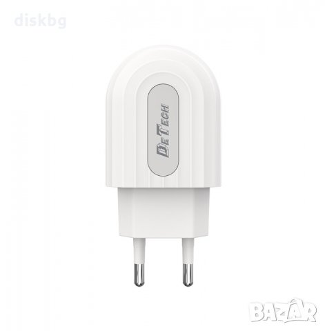 Ново зарядно за 220V с 1 USB порт, 2.4A, DE-28, снимка 1 - Друга електроника - 27188521