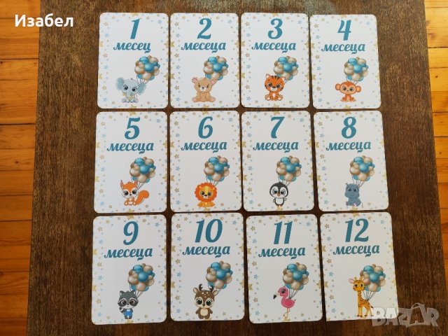 Карти за отбелязване на месеците, снимка 11 - Карти за игра - 43951561