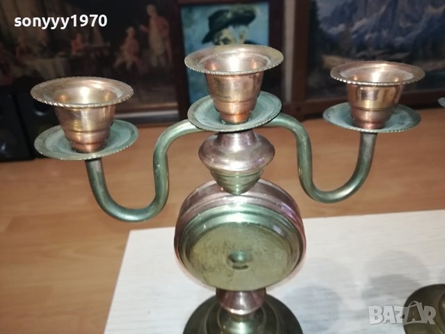 ДВА СВЕЩНИКА ОТ ФРАНЦИЯ 0801240852, снимка 4 - Антикварни и старинни предмети - 43706925