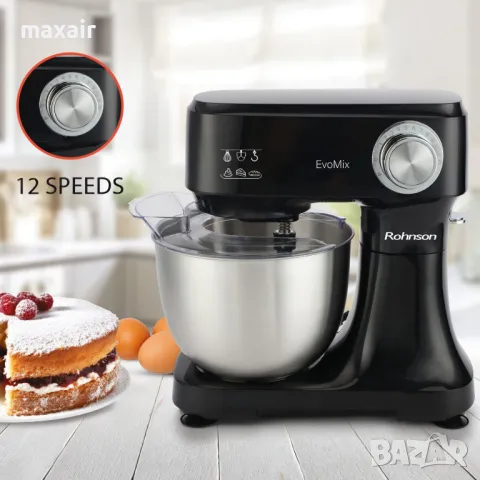 Планетарен миксер на стойка Rohnson R-5550 EvoMix * Гаранция 2 години, снимка 6 - Миксери - 48078426