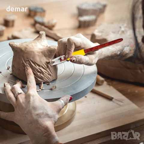 3 бр. стъргалки за глинени скулптури с противоплъзгаща дръжка, комплект инструменти, снимка 8 - Други стоки за дома - 50918694