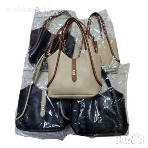 Изискана дамска чанта с практичен несесер, снимка 1