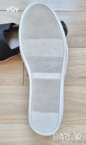 Дамски кожени обувки Calvin Klein Morina - 36/37, снимка 5 - Пантофи - 37485698