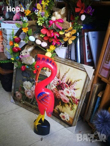 Розово Фламинго от дърво 