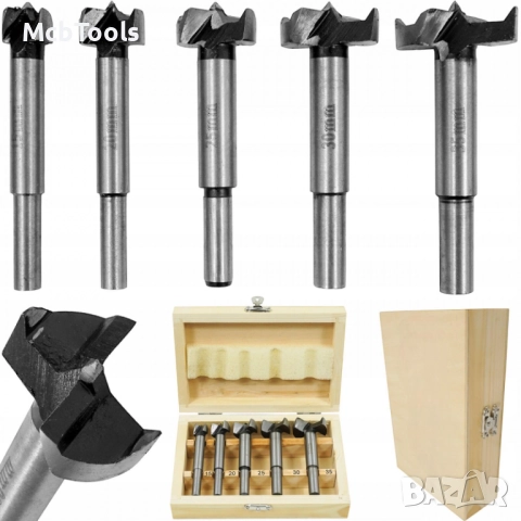 Комплект фрезери за дърво 15 – 35 мм 5 части VOREL by TOYA, снимка 2 - Други инструменти - 51928090