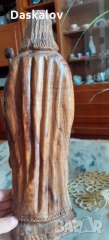 Голяма дървена статуетка, снимка 7 - Антикварни и старинни предмети - 33508105