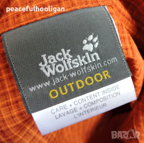 Jack Wolfskin Outdoor - мъжка карирана риза за спорт туризъм и планина размер L, снимка 12 - Ризи - 50837801