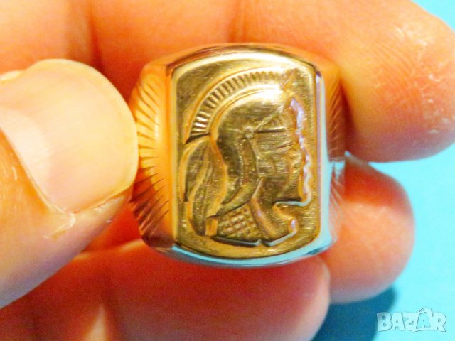 Старинен мъжки пръстен със римски войн мед - за ценители и колекционери., снимка 2 - Пръстени - 36906535