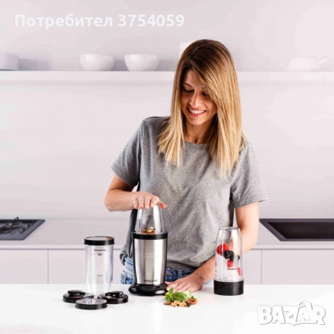 Блендер Taurus Shake & Go – 800W мощност, пулсова технология и аксесоари за смутита, снимка 6 - Блендери - 52397801
