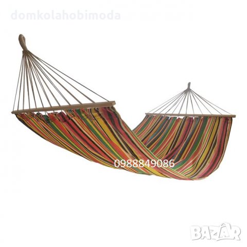 Хамак,3 размера, 4 цвята , С въжена хълка в края , снимка 10 - Градински мебели, декорация  - 32408130