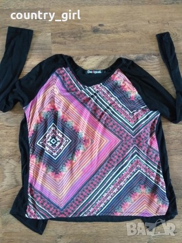 Desigual - страхотна дамска блуза - туника , снимка 4 - Блузи с дълъг ръкав и пуловери - 26793943