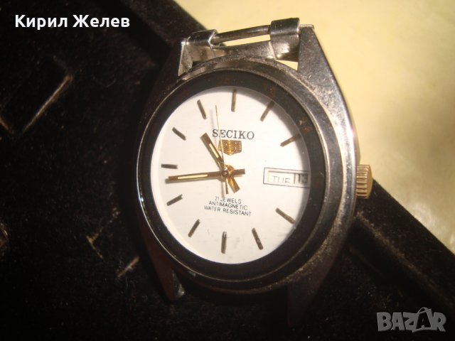 SECIKO 5 21 JEWELS ANTIMAGNETIC ИНТЕРЕСЕН РАБОТЕЩ МАРКОВ МЕХАНИЧЕН ЧАСОВНИК 20844