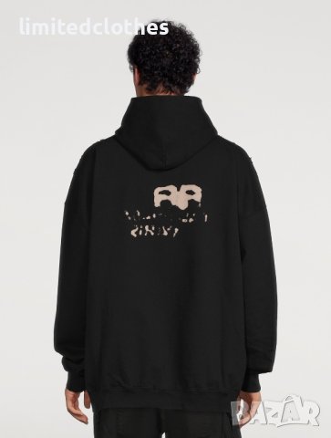 BALENCIAGA Hand Drawn BB Icon Logo Oversized Мъжко / Дамско Горнище тип Суичър size XXS и M, снимка 4 - Суичъри - 43556642