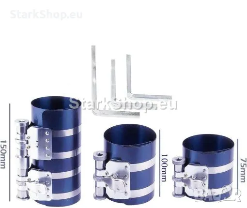 Скоба за Сегменти 3″/75мм – 4″/100мм – 6″/150мм 60-175мм HAWEK, снимка 3 - Други инструменти - 50316814