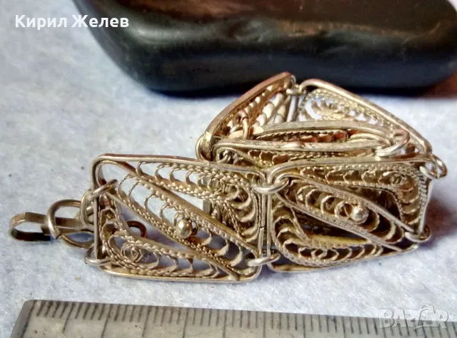 СТАРИННА ПРЕКРАСНА ФИЛИГРАННА СРЕБЪРНА ГРИВНА СРЕБРО ВИСОКА ПРОБА РЪЧНА МАЙСТОРСКА ФИНА РАБОТА 47954, снимка 10 - Антикварни и старинни предмети - 48476776