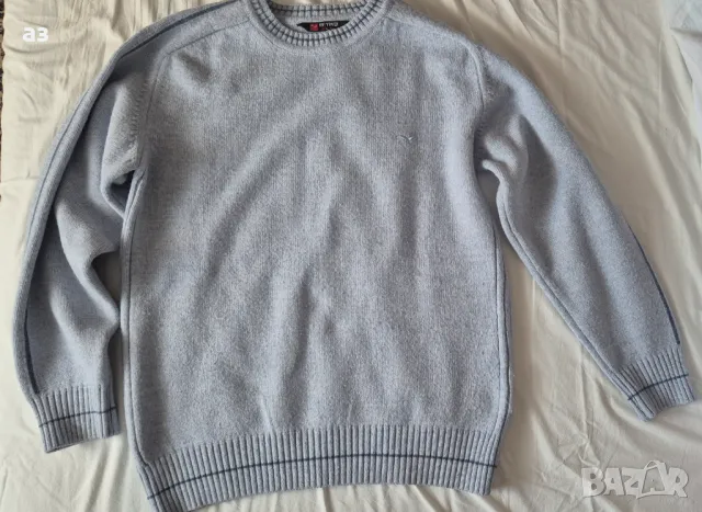 Светлосин пуловер - L размер, снимка 5 - Пуловери - 49236927