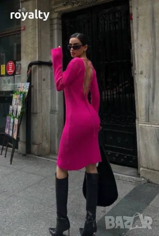 Елегантна дамска рокля Два цвята 