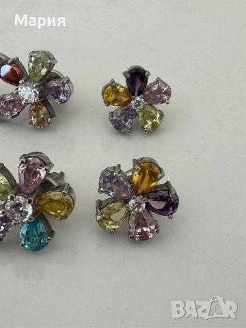 3 чифта сребърни (925) обеци модел Булгари “Bvlgari“, снимка 5 - Обеци - 52468179