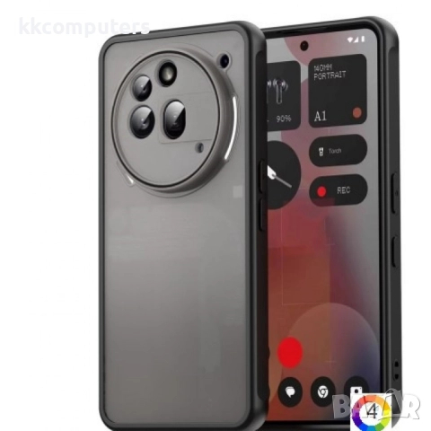 Nothing Phone (3a) Pro Airbags Frosted/ Translucent PC + TPU Силиконов Калъф и Протектор