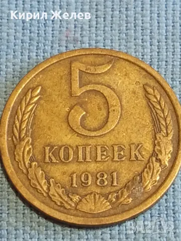 Стара монета 5 копейки 1981г. СССР рядка за КОЛЕКЦИЯ ДЕКОРАЦИЯ 39491, снимка 4 - Нумизматика и бонистика - 48209303