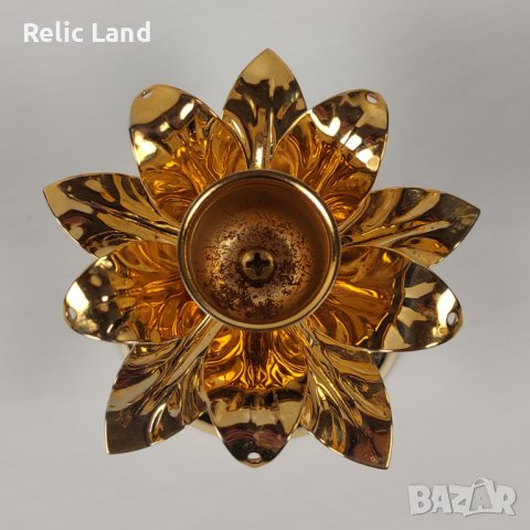 Малък свещник с 24k позлата, снимка 4 - Антикварни и старинни предмети - 43885714