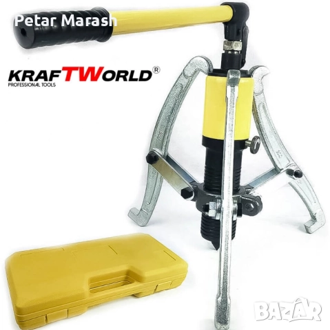 Професионална Хидравлична скоба KraftWorld 15T – за лагери, фланци и зъбни колела, снимка 5 - Други инструменти - 51793101