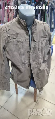 Мъжко тънко спортно елегантно яке, бежово кафяв цвят, снимка 3 - Якета - 49748176