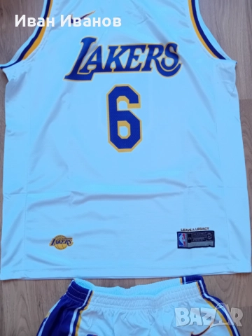 Чисто нов оригинален екип на Los Angelis Lakers - LeBron James, снимка 9 - Баскетбол - 51700854