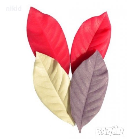 2 бр Дълги листа листо с релеф вейнър за цвете силиконов молд форма декорация торта фондан шоколад 